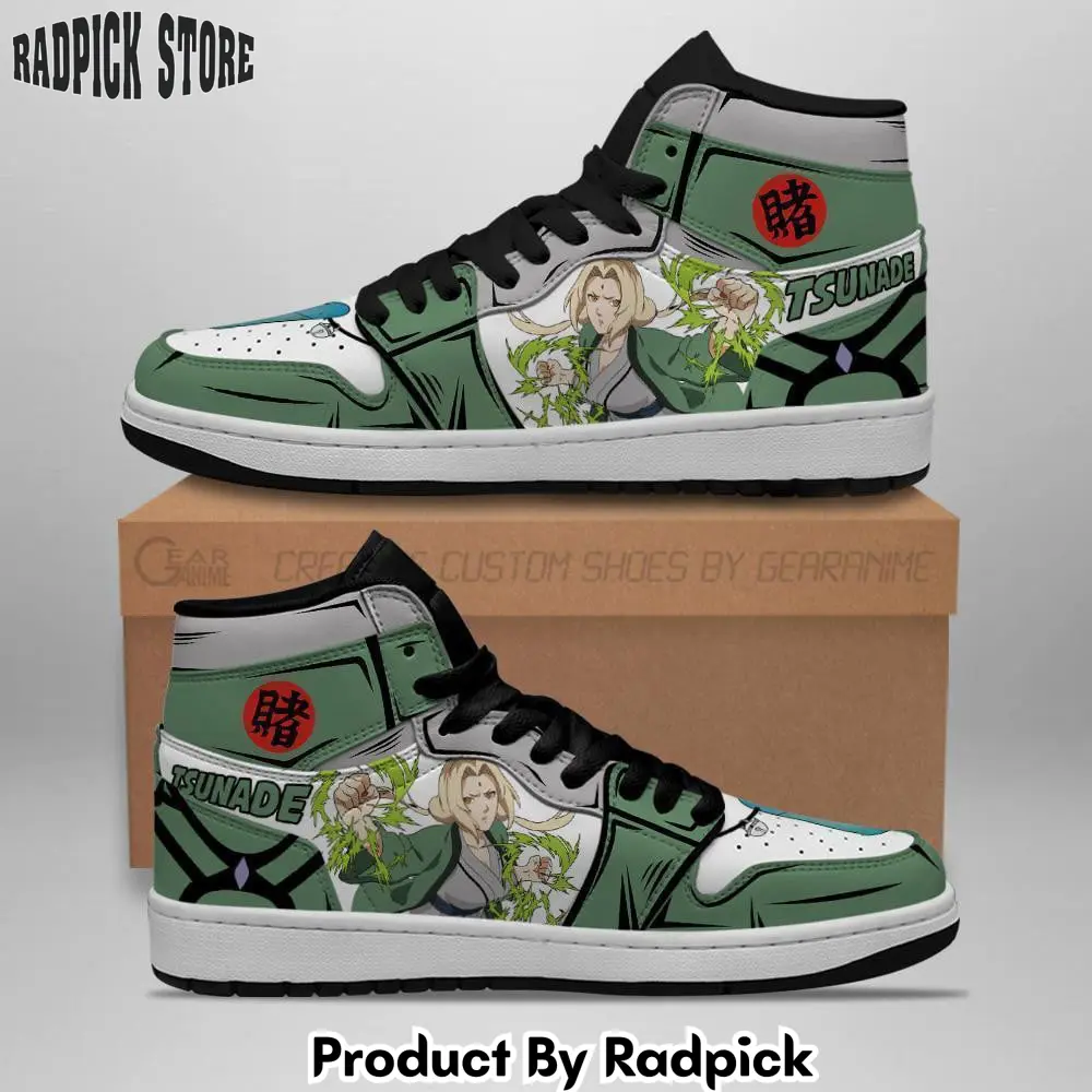 Tsunade air jordan high top sneakers anime skill costume boots  rp0351819